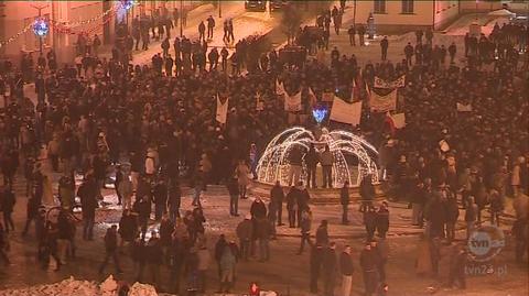 Protesty w Białymstoku (TVN24)