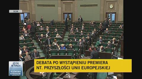 Przemówienie Janusza Palikota podczas sejmowej debaty ws. UE