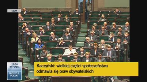 Przemówienie prezesa PiS Jarosława Kaczyńskiego