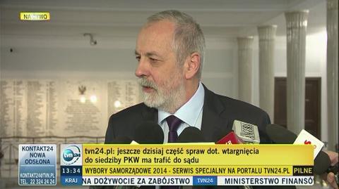 Rafał Grupiński o zajęciu siedziby PKW