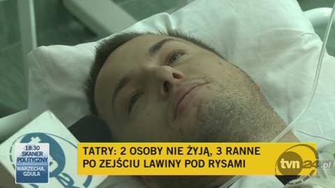 Ranny o wypadku (TVN24)