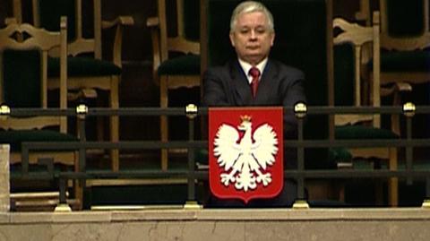 Reakcje prezydenta Lecha Kaczyńskiego na ślubowanie liderów PO i PiS