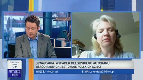 Relacja korespondentki Polskiego Radia o sytuacji w Szwajcarii (TVN24)