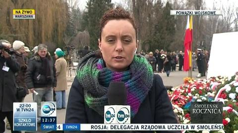 Relacja reporterki TVN24 z Powązek 