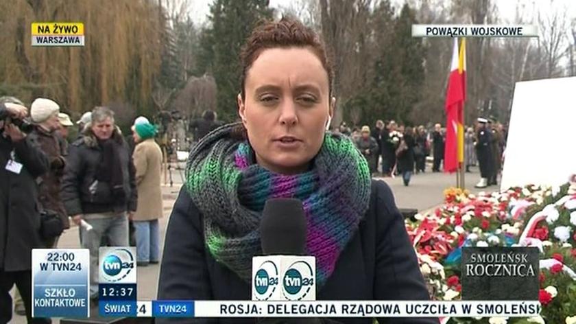Relacja reporterki TVN24 z Powązek 