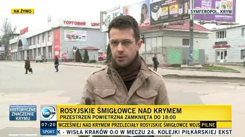 Reporter TVN24 na Krymie: spokojniej niż wczoraj