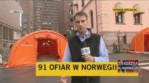 Reporter TVN24 relacjonuje z Oslo dzień po zamachu