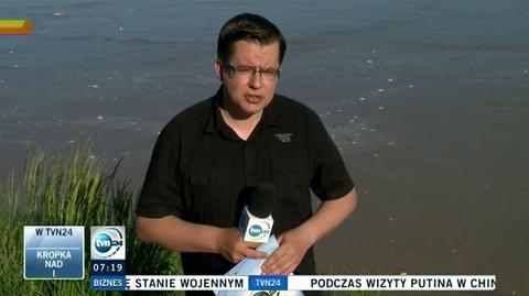 Reporter TVN24 w Kazimierzu Dolnym