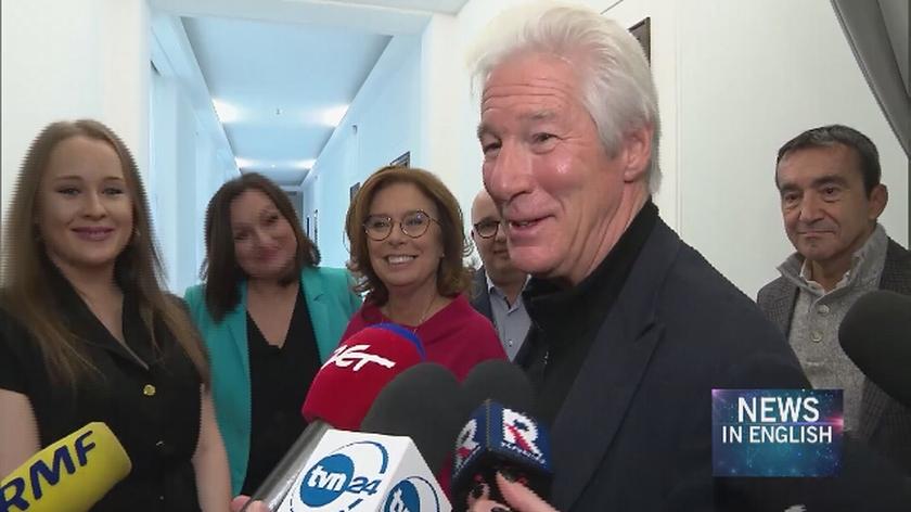Richard Gere paid a visit to Polish parliament in Warsaw