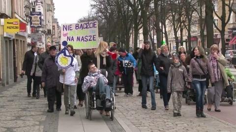 Rodzice niepełnosprawnych protestowali w Słupsku 