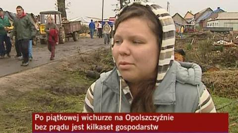 Rodzina z Sieroniowic opowiada o szkodach jakie wtrządziła trąba powietrzna