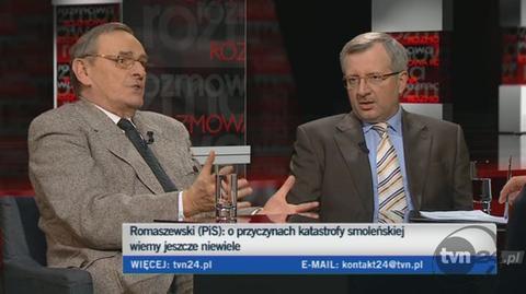 Romaszewski o niszczeniu dowodów (TVN24)