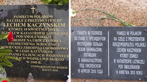 Rosjanie podmienili tablicę dziś w nocy
