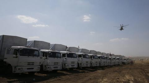 Rosyjskie ciężarówki 20 km od granicy