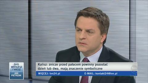 Ryszard Kalisz o pracy służb (TVN24)