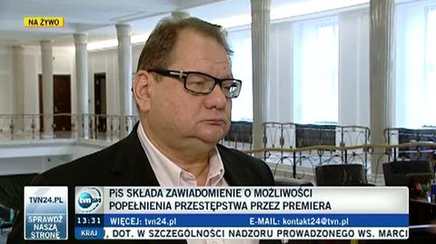 Ryszard Kalisz ocenia działania ministra sprawiedliwości