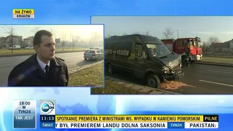 Rzecznik krakowskiej straży o wypadku na ul. Armii Krajowej