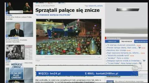 Rzecznik miasta o sprzątaniu zniczy (TVN24)