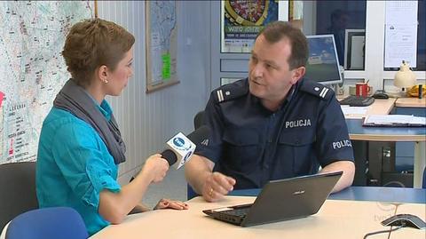 Rzecznik policja w Białymstoku Adnrzej Baranowski tłumaczy, jak doszło do interwencji policji (TVN24)