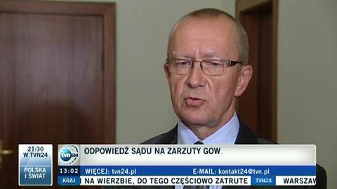 Rzecznik Sądu Apelacyjnego w Gdańsku komentuje słowa Gowina