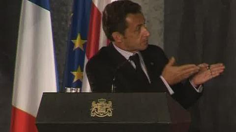 Sarkozy i Saakaszwili w momencie ogłoszenia decyzji o porozumieniu