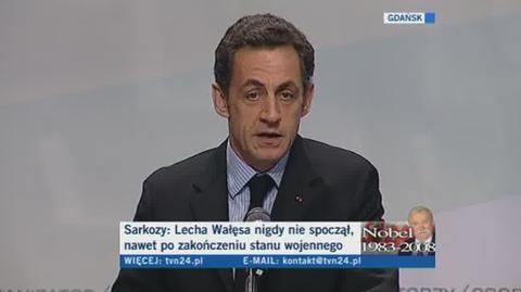 Sarkozy o uporze Wałęsy