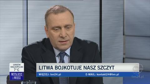 Schetyna zaskoczony decyzją prezydent Litwy (TVN24)