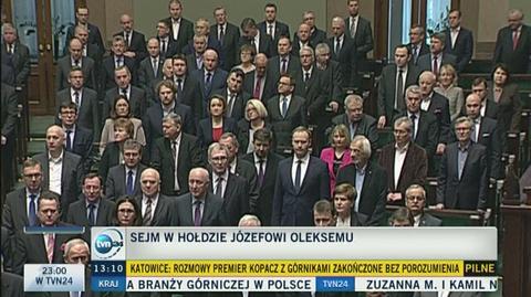 Sejm oddał hołd Józefowi Oleksemu 
