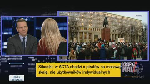Sikorski o ACTA (TVN24)