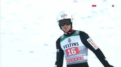 Skok Piotra Żyły z 2. serii konkursu w Garmisch-Partenkirchen