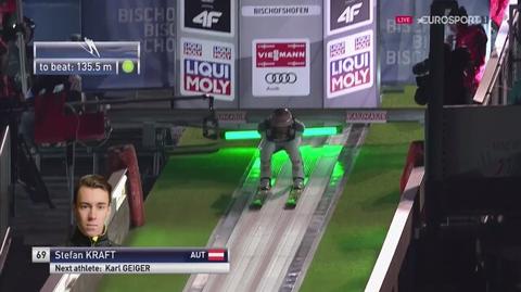 Skok Stefana Krafta z kwalifikacji w Bischofshofen