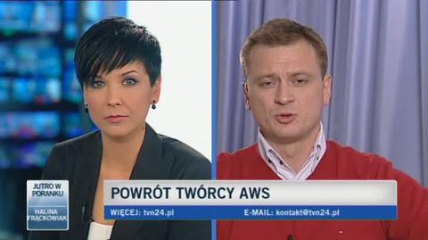 Sławomir Nitras broni kandydatury byłego przywódcy AWS (TVN24)