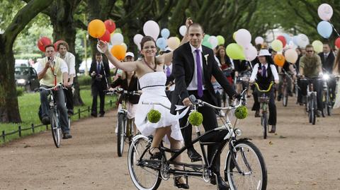 Ślub na rowerach