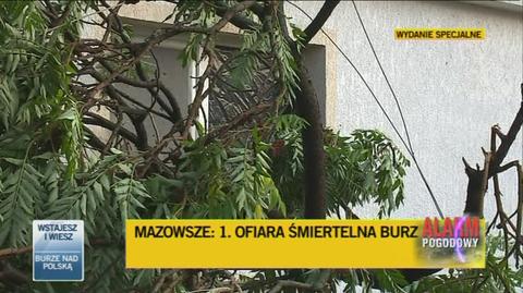 Śmiertelna ofiara burzy na Mazowszu