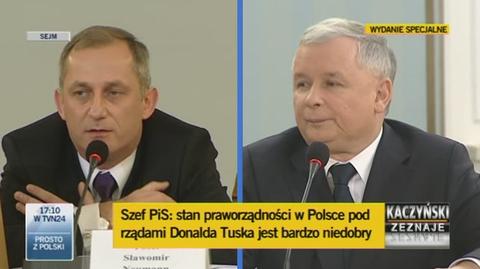 - Stan praworządności w Polsce pod rządami Donalda Tuska jest bardzo niedobry - ocenił Jarosław Kaczyński.