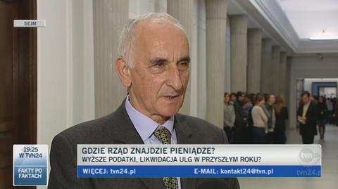 Stanisław Żelichowski o cięciu ulg (TVN24)