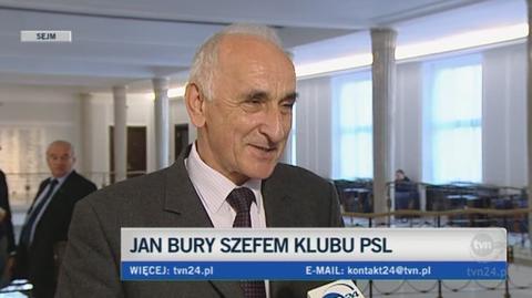 Stanisław Żelichowski o wyborze Jana Burego na szefa klubu PSL