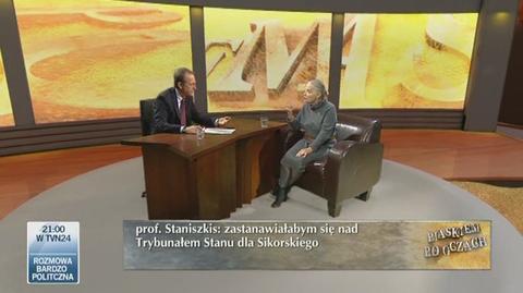 Staniszkis "zastanawiałaby się" nad Trybunałem Stanu dla Sikorskiego (TVN24)