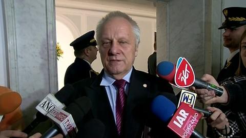 Stefan Niesiołowski po głosowaniu
