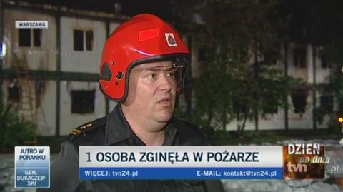 Stołeczna straż o pożarze