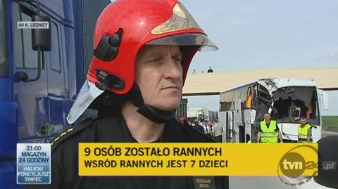 Strażacy o akcji/TVN24