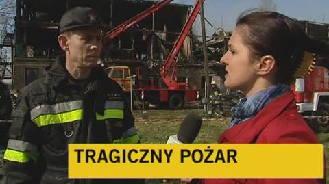 Strażak o akcji gaśniczej (TVN24)