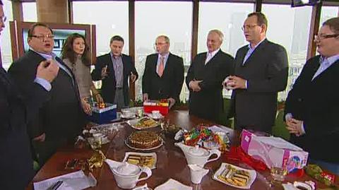 Świąteczny tort od Jana Rokity dla byłych kolegów z Sejmu