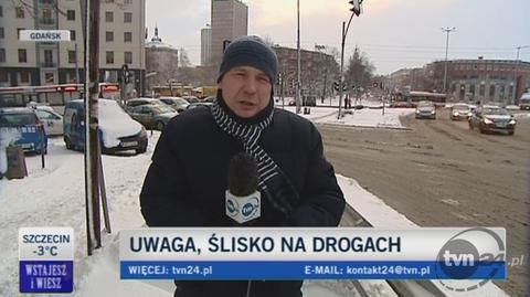 Sytuacja drogowa w Gdańsku/TVN24