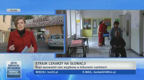 Sytuacja w słowackich szpitalach jest krytyczna (TVN24)