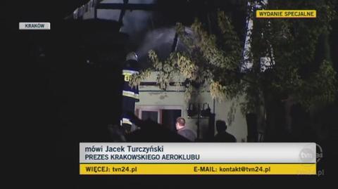 Szef aeroklubu o wypadku (TVN24)