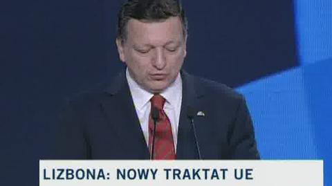 Szef Komisji Europjeskiej Jose Manuel Barroso o randze Traktatu (TVN24)