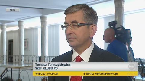Tomasz Tomczykiewicz o odejściu Chlebowskiego z PO