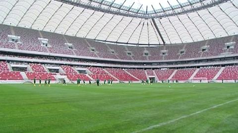 Trening piłkarzy RPA na Stadionie Narodowym