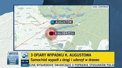 Trzy ofiary wypadku koło Augustowa